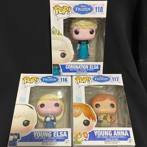 Frozen YOUNG ANNA & ELSA, CORONATION ELSA #116-118 VAULTED